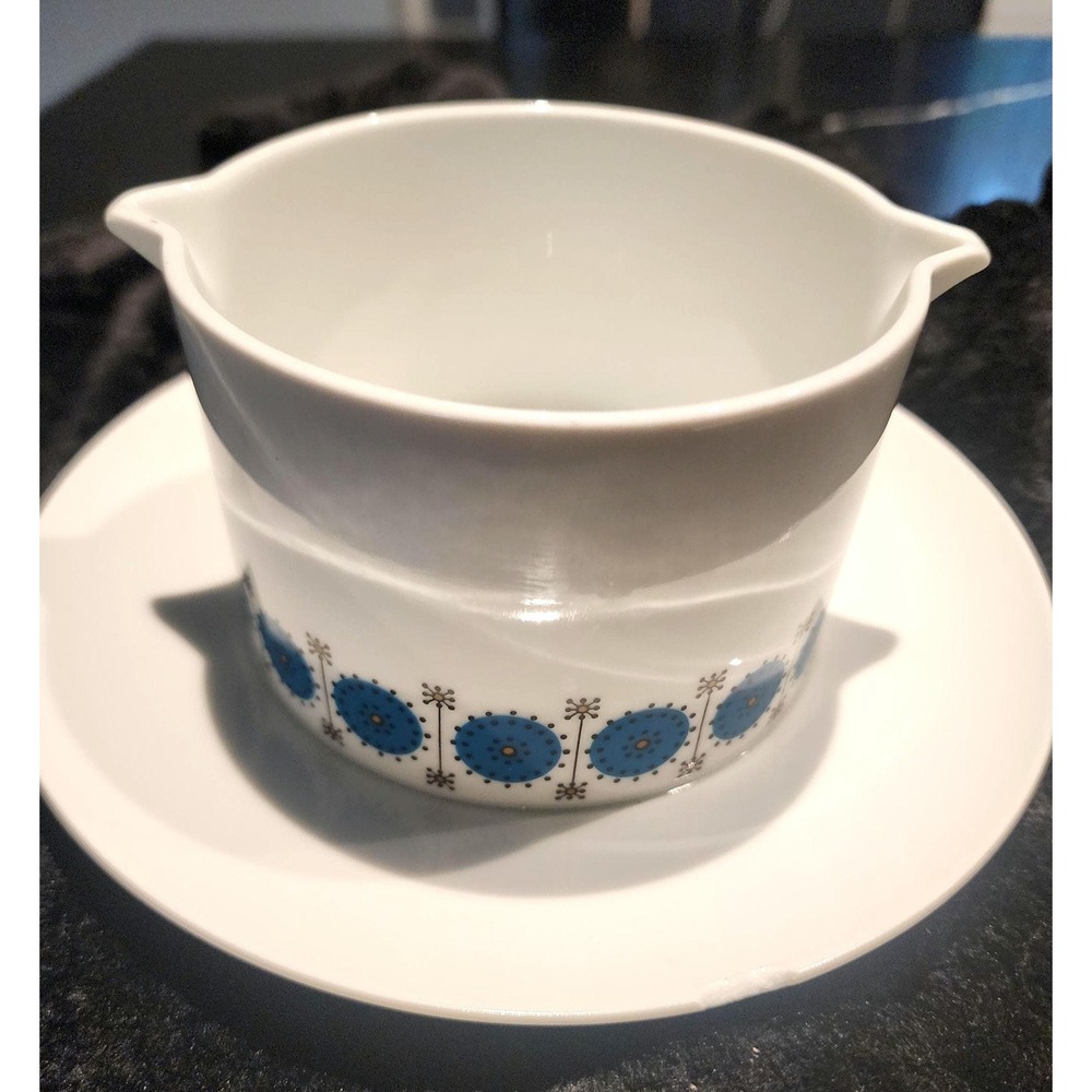 Thomas Atomic Daisy Sauce Boat Fixed Saucer 1960s Richard Scharrer Rosenthal